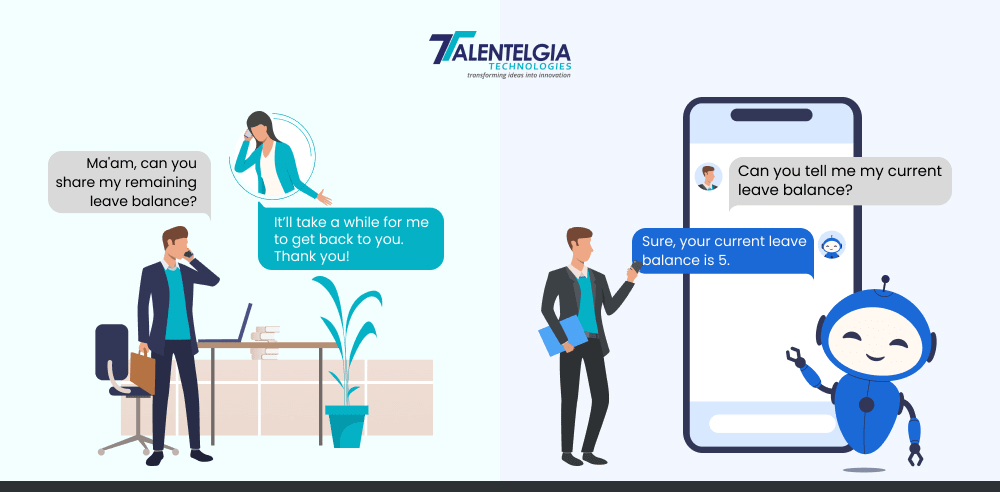 Example of chatbot for employees