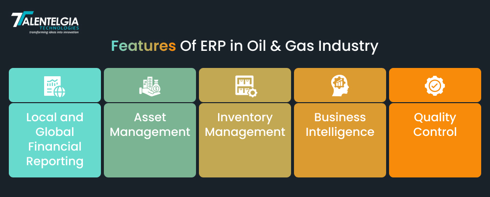 Features of Oil & gas ERp